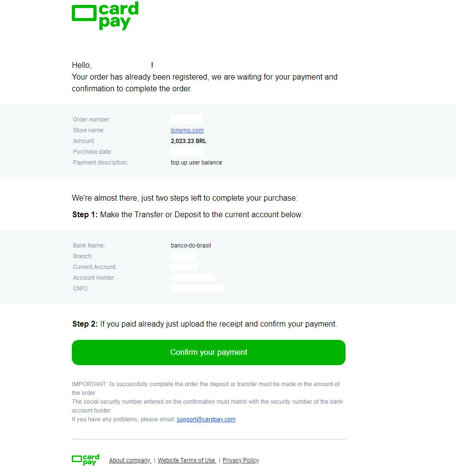 Deposit Funds in Binomo via Brazil Internet Banking (Bank Transer, Paylivre, Loterica, Itau, Boleto Rapido) and E-wallets (Picpay, Astropay, Banco do Brasil, Santander, Bradesco, Neteller, Skrill, WebMoney, Advcash)