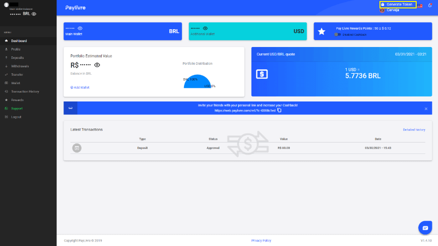 Depoze Lajan sou Binomo atravè Bank Entènèt Brezil (Bank Transer, Paylivre, Loterica, Itau, Boleto Rapido) ak E-bous (Picpay, Astropay, Banco do Brasil, Santander, Bradesco, Neteller, Skrill, WebMoney, Advcash)