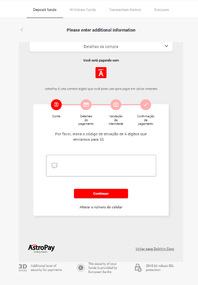 Deposit Funds on Binomo via E-wallets (Webmoney WMZ, Picpay, Neteller, Astropay, Cash U, Skrill, ADV cash, AstroPay Card, Perfect Money)