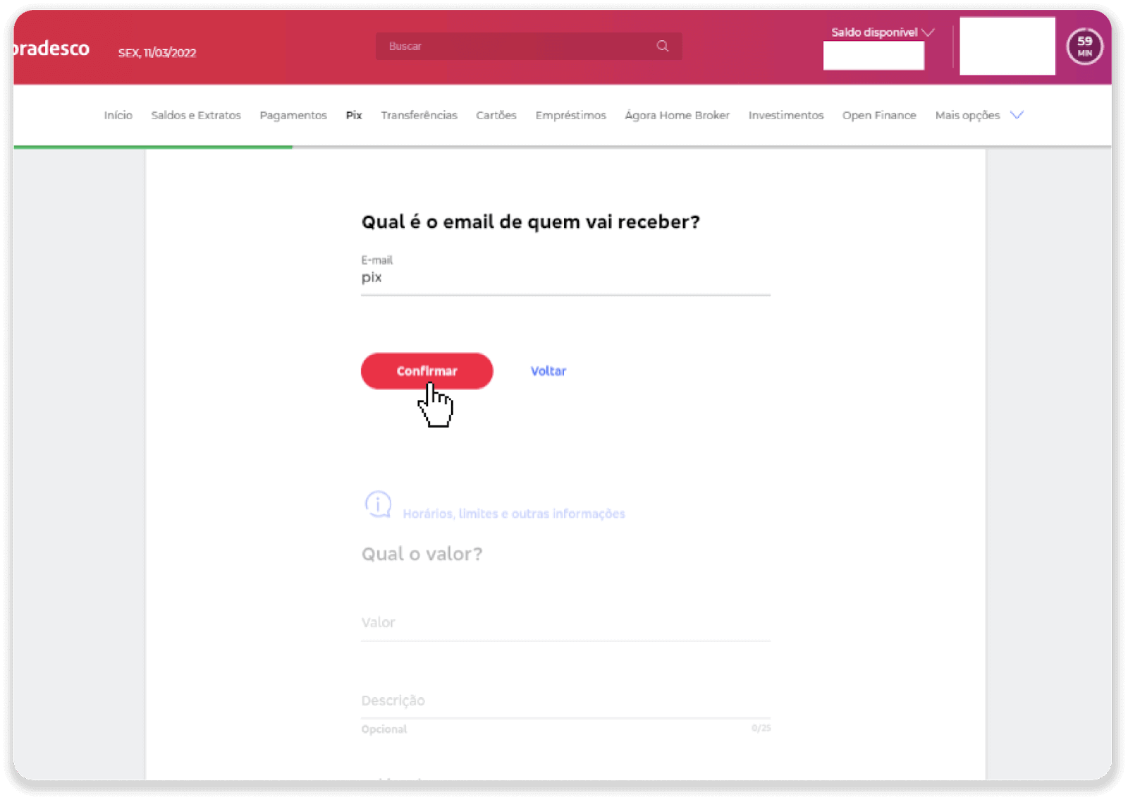 Внесите средства посредством банковского перевода (Itau, PicPay, Loterica, Boleto Rapido, Paylivre, Pagsmile, Bradesco, Santander) на Binomo