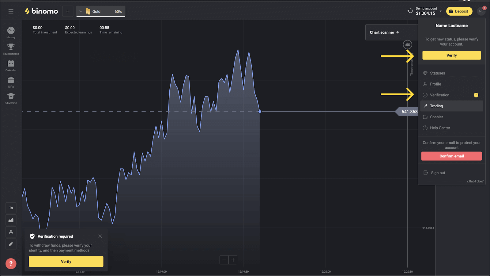 Frequently Asked Questions of Verification in Binomo