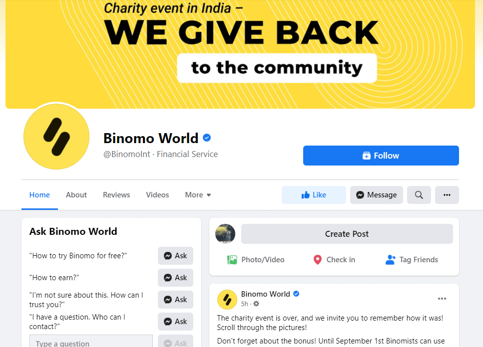 Binomo goldawyna nädip ýüz tutmaly