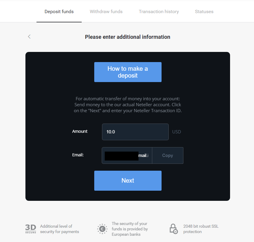 How to Deposit Funds on Binomo