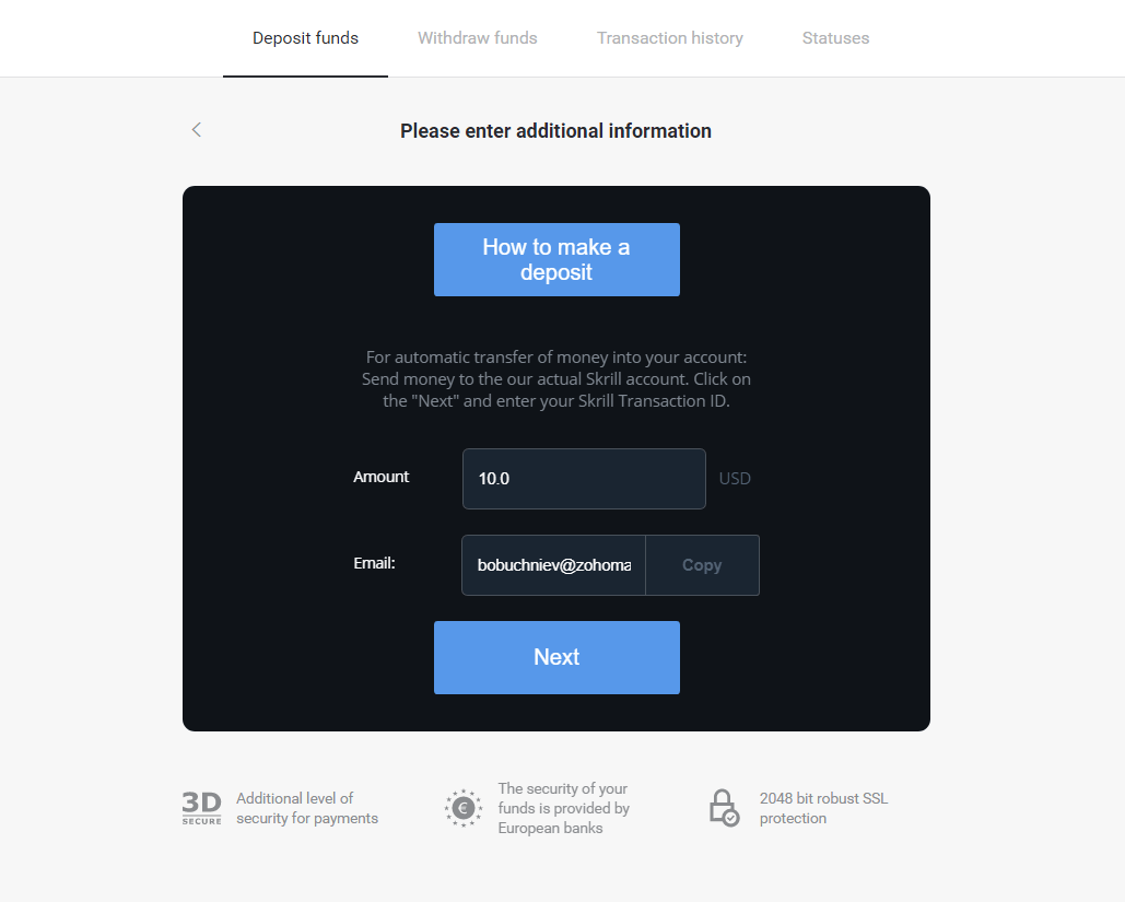 How to Deposit Funds on Binomo