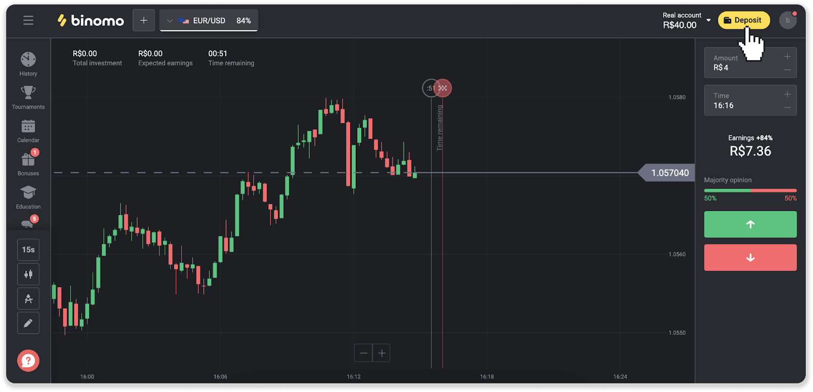 Come accedere e depositare fondi su Binomo Come accedere e depositare fondi su Binomo