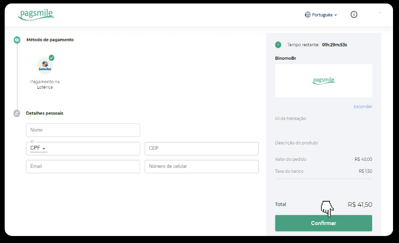 Com registrar-se i dipositar fons a Binomo