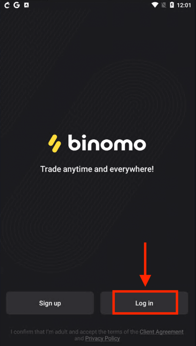 Giunsa ang Pag-sign Up ug Pag-login sa Account sa Binomo Trading