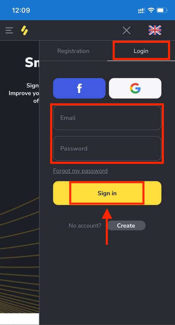 Giunsa ang Pag-sign Up ug Pag-login sa Account sa Binomo Trading