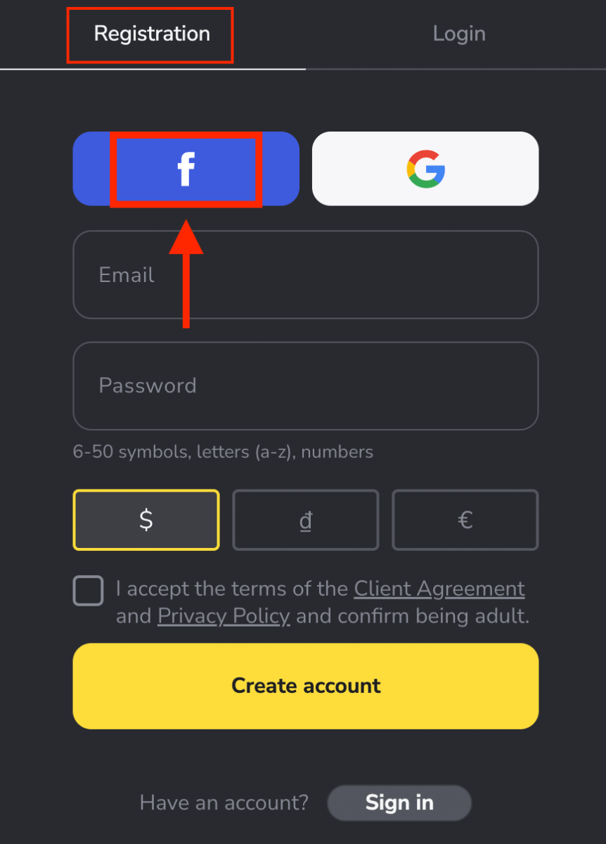 Giunsa ang Pag-sign Up ug Pag-login sa Account sa Binomo Trading