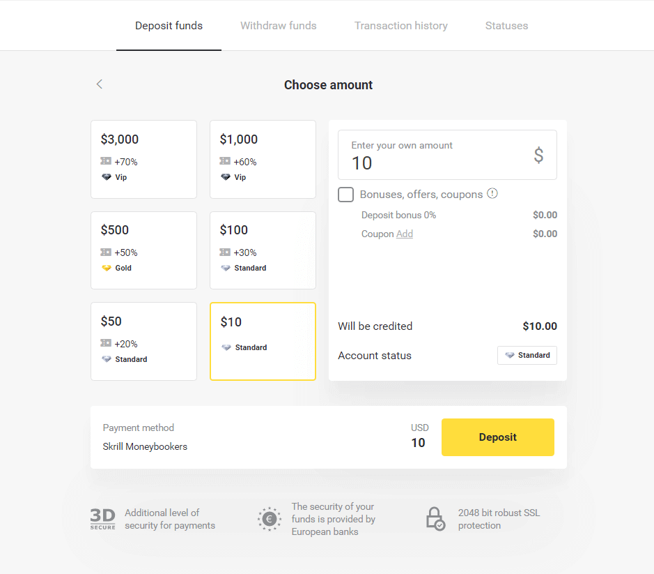 How to Withdraw and Make a Deposit in Binomo