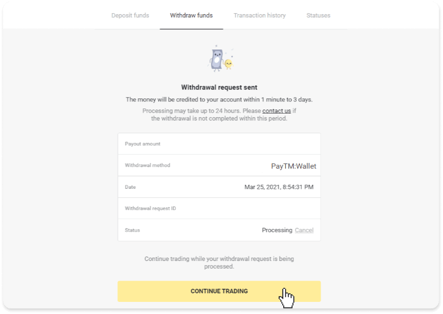 Jak wypłacić środki z Binomo do mojego portfela elektronicznego (Payfix, Webmoney WMZ, Tpaga, Perfect Money, ADV cash, PayTM, Globe Pay, AstroPay, Jeton Wallet)