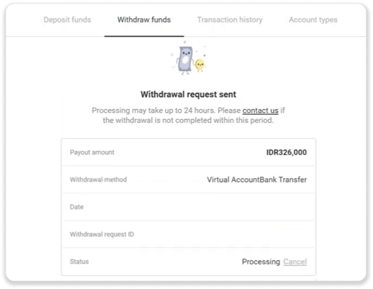 Binomo இல் எனது வங்கிக் கணக்கிற்கு (வங்கி பரிமாற்றம், இணைய வங்கியியல், IMPS வங்கி பரிமாற்றம், NEFT வங்கி பரிமாற்றம், இந்திய பரிவர்த்தனையாளர், நெட்பேங்கிங், மெய்நிகர் கணக்கு, CEPbank, PIX) நிதிகளை எடுப்பது எப்படி