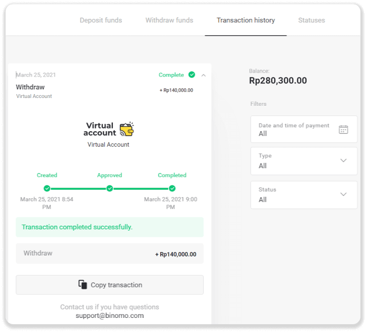 Binomo இல் எனது வங்கிக் கணக்கிற்கு (வங்கி பரிமாற்றம், இணைய வங்கியியல், IMPS வங்கி பரிமாற்றம், NEFT வங்கி பரிமாற்றம், இந்திய பரிவர்த்தனையாளர், நெட்பேங்கிங், மெய்நிகர் கணக்கு, CEPbank, PIX) நிதிகளை எடுப்பது எப்படி